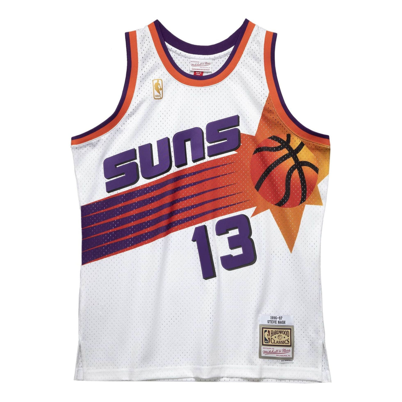 Mitchell & Ness x NBA Phoenix Suns 1996-97 Swingman Jersey 'Steve Nash 13' SMJYGS20058-PSUWHIT96SNA
