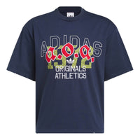 adidas AOA Graphic T-Shirt Asia Sizing 'Night Indigo' KT7863