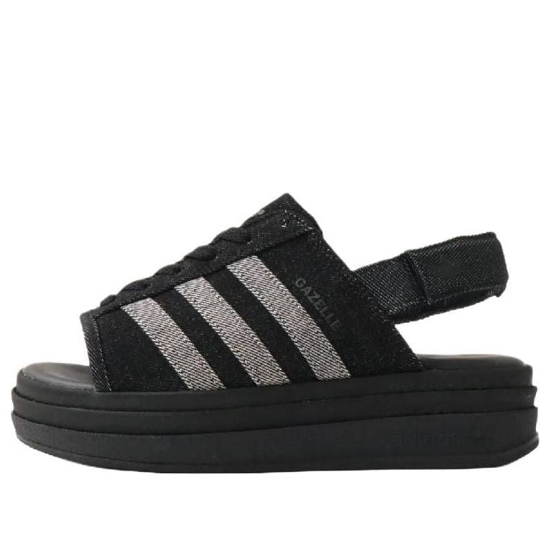 (WMNS) adidas Gazelle Bold Sandals 'Black Silver' KI0007