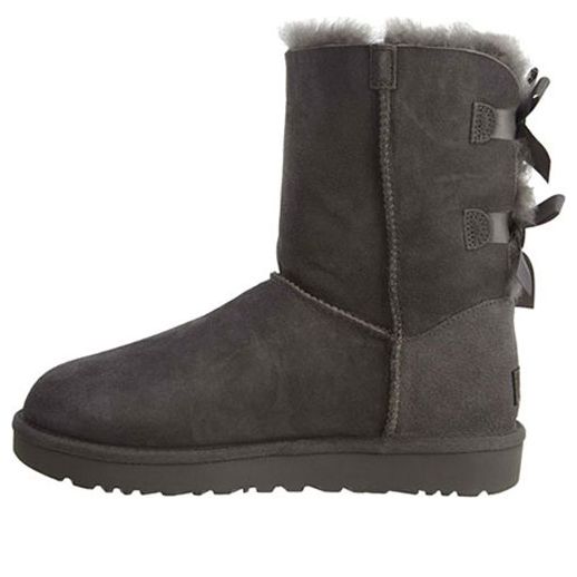 (WMNS) UGG Mini Bailey Bow II Boot Fleece Lined Gray 1016225-GREY