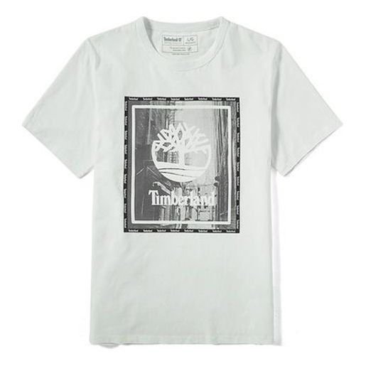 Men's Timberland Round Neck Printing Short Sleeve White A234Y100