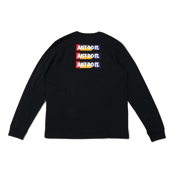 Nike Letter Print Casual Collar Long Sleeve Male Black CU7391-010