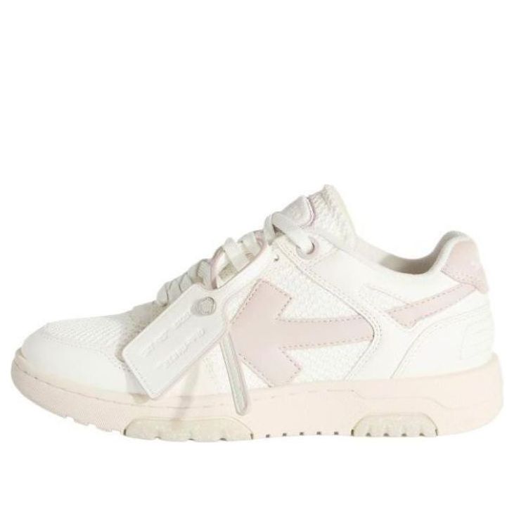 (WMNS) Off-White Slim Out Of Office Leather Sneakers 'White Pink' OWIA276S24LEA0010136