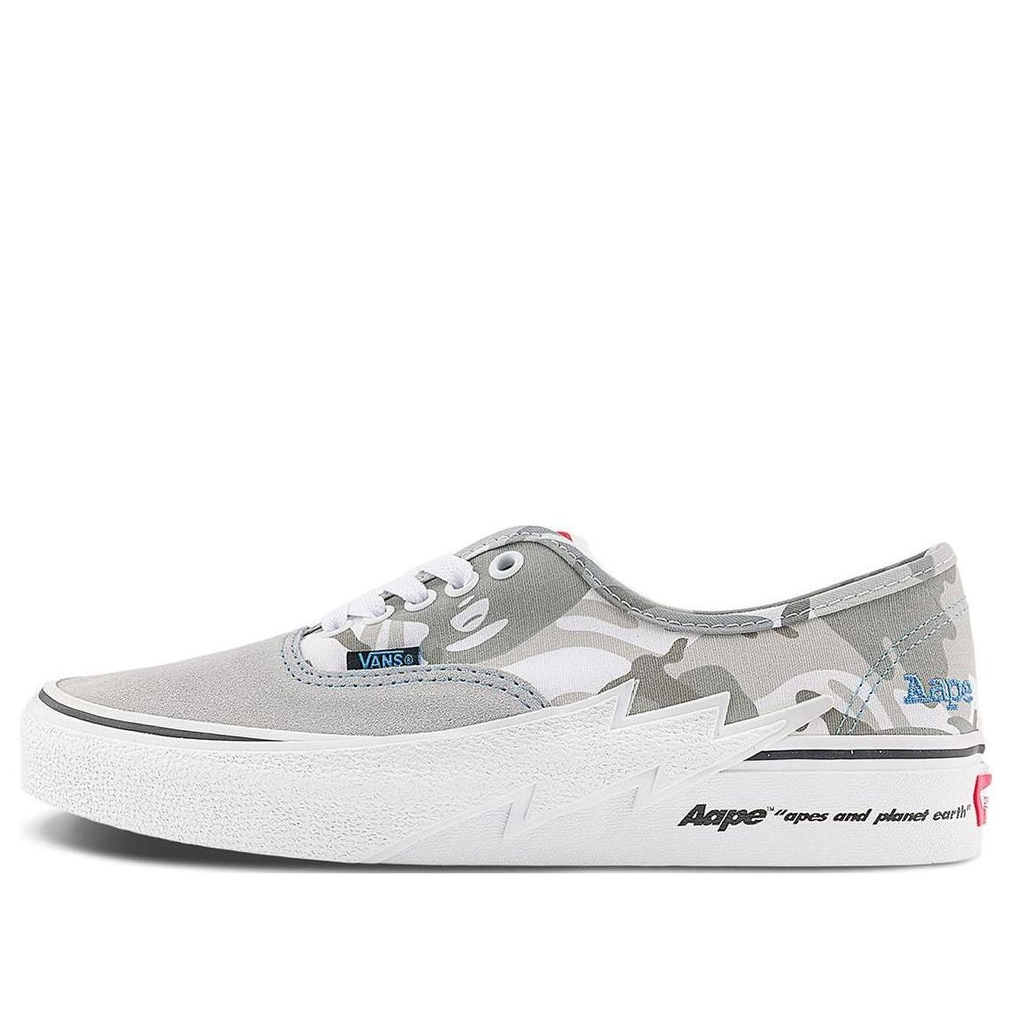 Vans X Aape Authentic Bolt Sneakers 'Grey Blue' VN000BWCY31