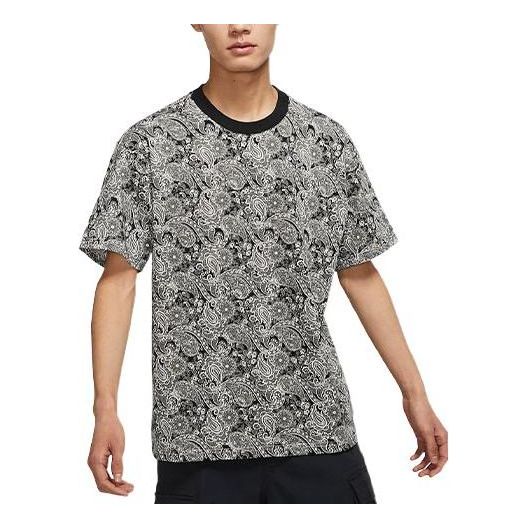 Men's Nike Curved Teardrop Printing Cotton Short Sleeve Sail White T-Shirt DN7304-133