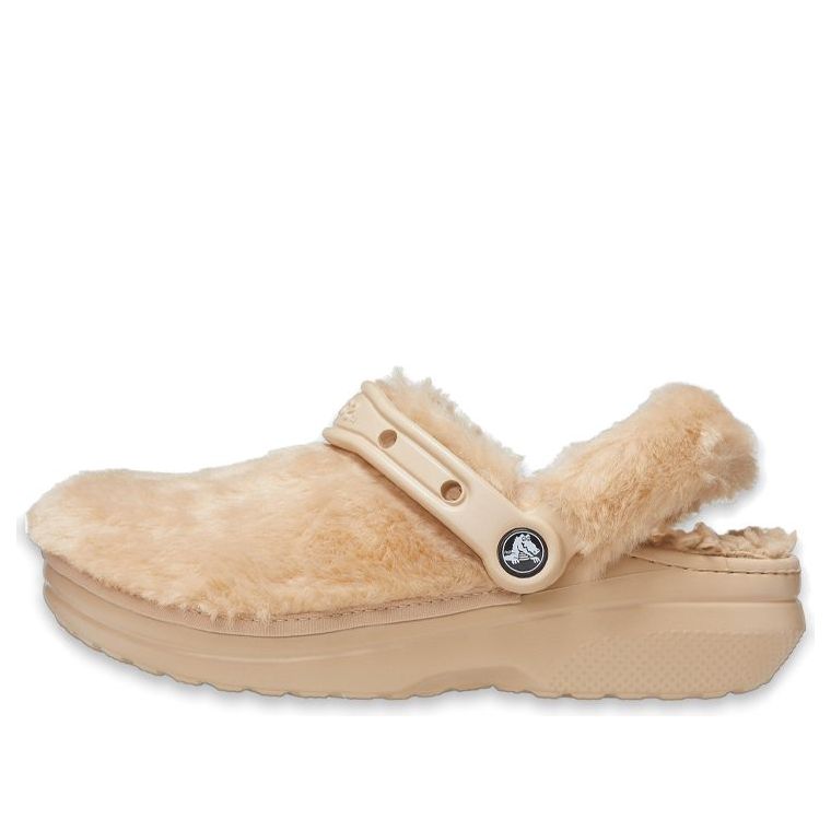 (WMNS) Crocs Classic Fur Sure Clogs 'Chai' 207303-212