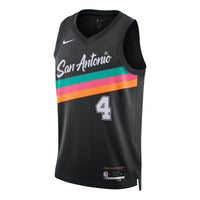 Nike NBA De'Aaron Fox San Antonio Spurs City Edition Swingman Jersey 'Black' HM5996-015