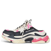 (WMNS) Balenciaga Triple S Mules 'White Pink and Black Double Foam and Mesh' 755686W3SM15671