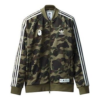 adidas x A Bathing Ape adicolor Track Jacket 'Camouflage Olive Green' BAPE-FW18-009