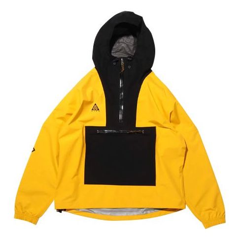 Men's Nike ACG Gore-tex Paclite Half Zipper Jacket Gold Color 'University Gold Black' CK7235-739