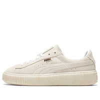 (WMNS) PUMA Suede Platform Buff/Gold Board Shoes 365621-02