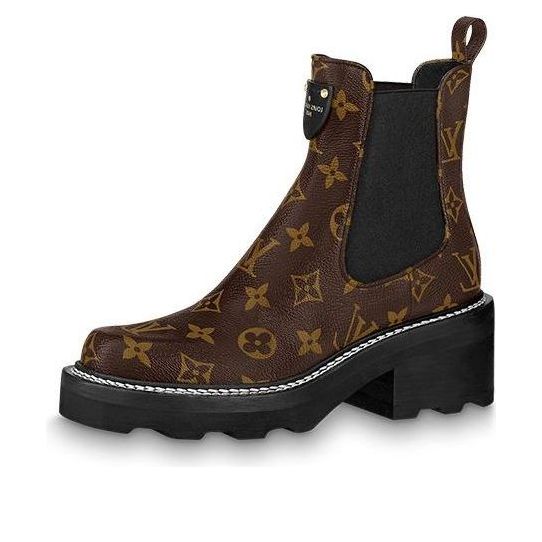 (WMNS) LOUIS VUITTON LV Beaubourg Ankle Boots 'Brown' 1A8QCI