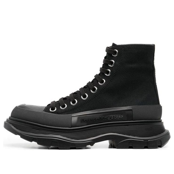 (WMNS) Alexander McQueen Tread Slick Boots 'Core black' 697080W4MV21000