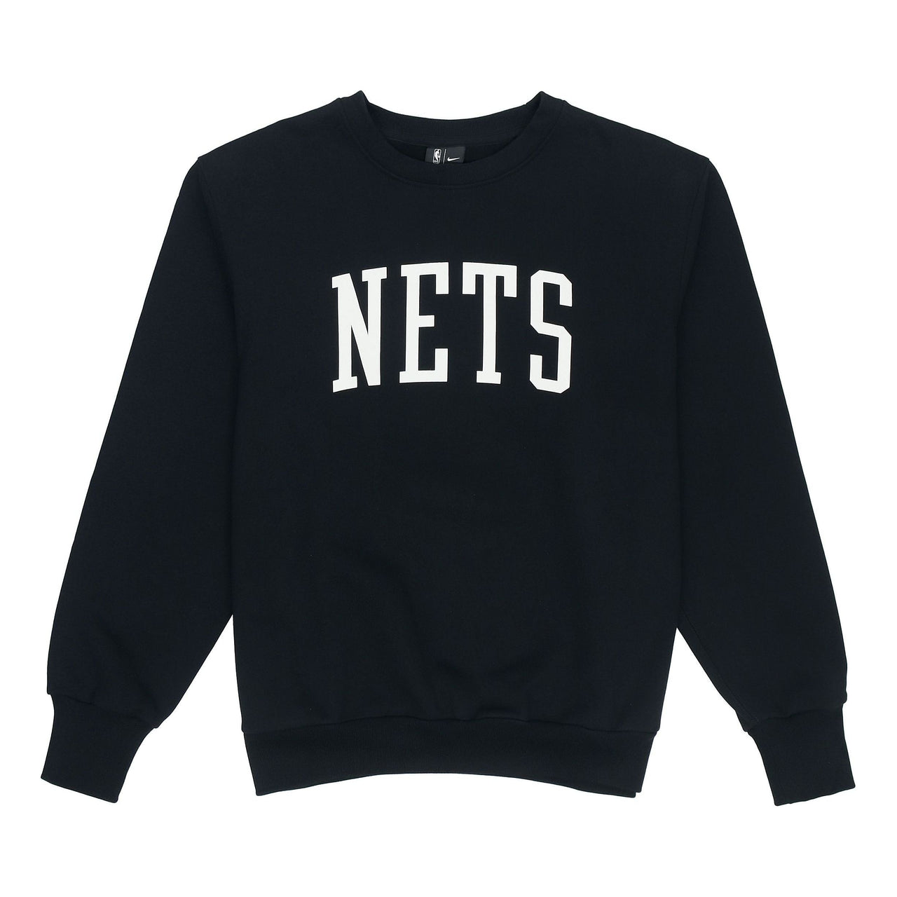Nike MENS Letter Print Brooklyn Nets Crew-neck Black DD2961-010