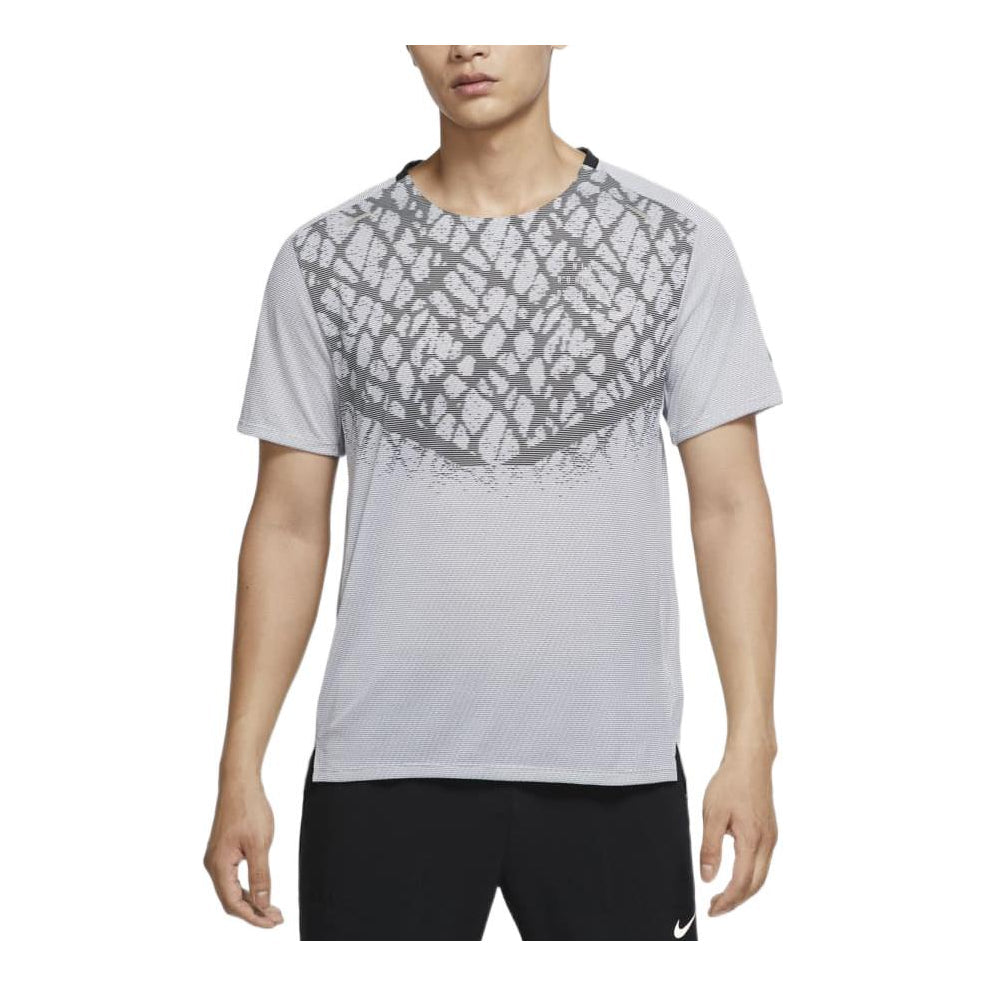 Nike Dri-FIT ADV Run Division Techknit Reflective Design Running Short Sleeve Gray DQ4779-014