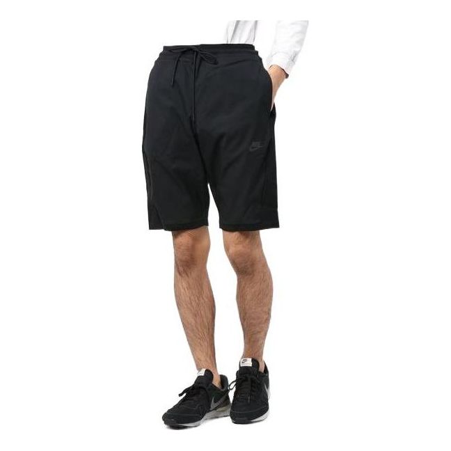Men's Nike Solid Color Logo Drawstring Shorts Black 886180-010