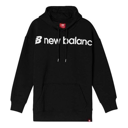 (WMNS) New Balance Classic Core Hoodie 'Black White' AWT93595-BK