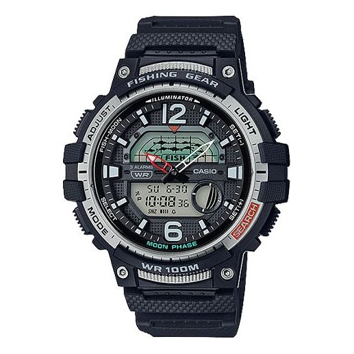 CASIO Sports Quartz Waterproof Mens Black Analog/Digital Combo WSC-1250H-1A