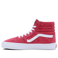 (WMNS) Vans Pig Suede Sk8-Hi 'Red White' VN0007NSZLD