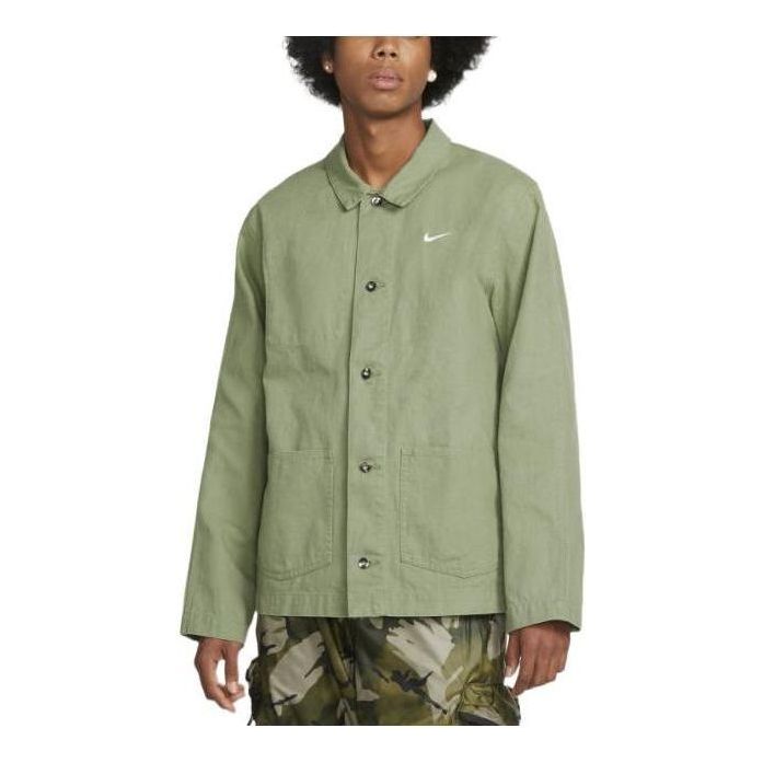 Nike Life Unlined Chore Coat Heavyweight Cotton Jacket 'Green' DQ5185-386