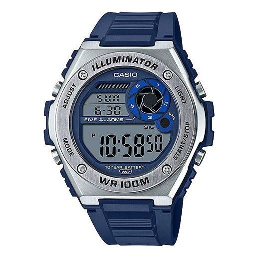 CASIO Quartz Waterproof Sports Mens Blue Digital MWD-100H-2A