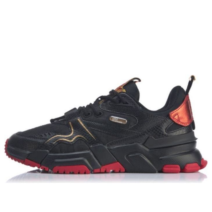 Li-Ning 001 Support Classic Casual Shoes CNY Black Red AGCQ103-1