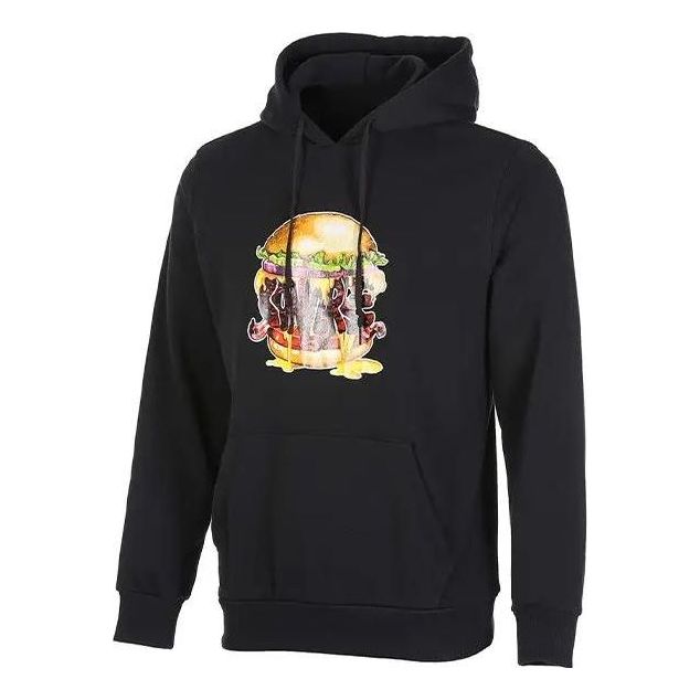 Converse Burger Pullover Hoodie 'Black' 10022263-A01