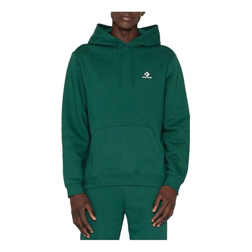 Converse Go-To Embroidered Star Chevron Standard-Fit Pullover Hoodie 'Green' 10023874-A05