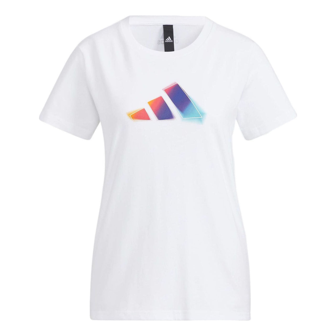 (WMNS) adidas UST  3 Bar T-Shirt 'White Purple' HE9979
