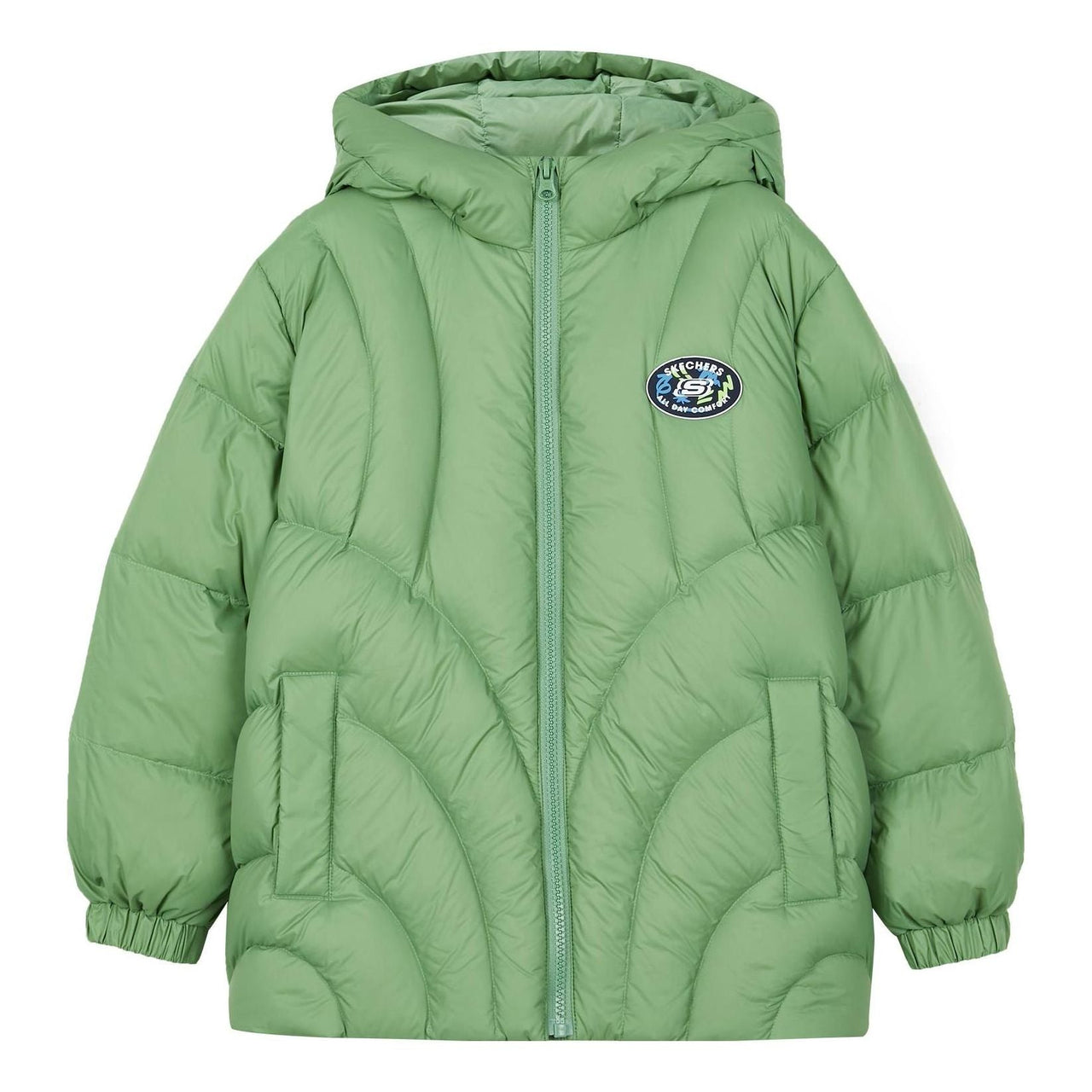 (GS) Skechers Casual Woven Down Jacket 'Green' L423B040-02SH