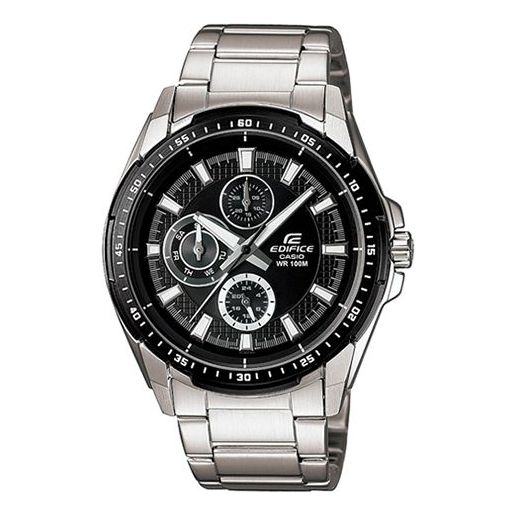 CASIO EDIFICE Stainless Steel Strap Mens SilverBlack Analog EF-336DB-1A1V2021