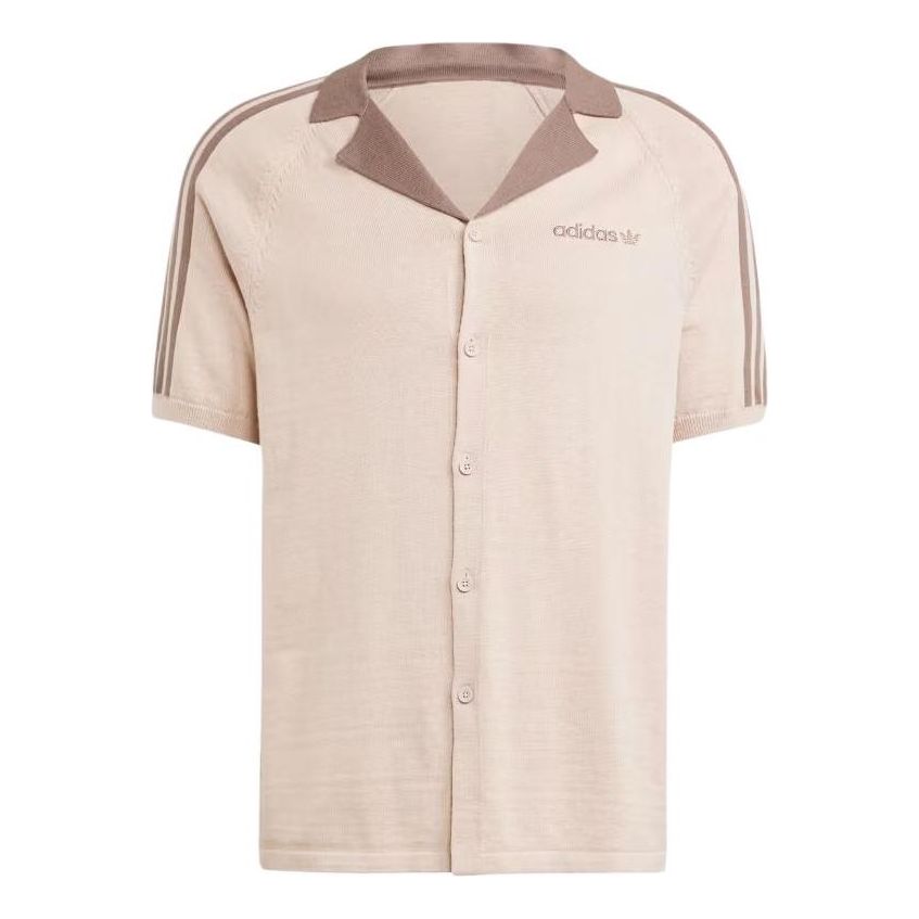 adidas Originals Premium Knitted Tee Asia Sizing 'Pink' IS1414