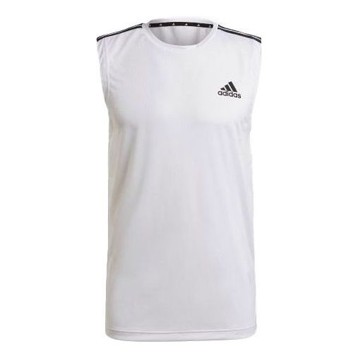 adidas M 3s Tk Logo Sports Training Breathable Vest White GM2158
