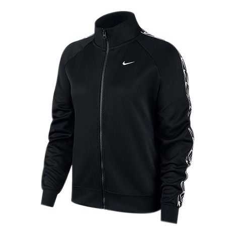 (WMNS) Nike Side Logo Stand Collar Zipper Sports Jacket Black CJ7718-010