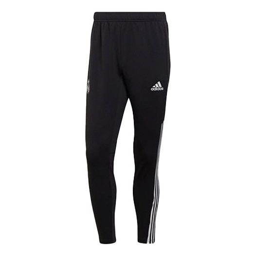 Men's adidas Condivo 22 Stripe Printing Logo Slim Fit Sports Pants/Trousers/Joggers Japanese Version Black HG4009