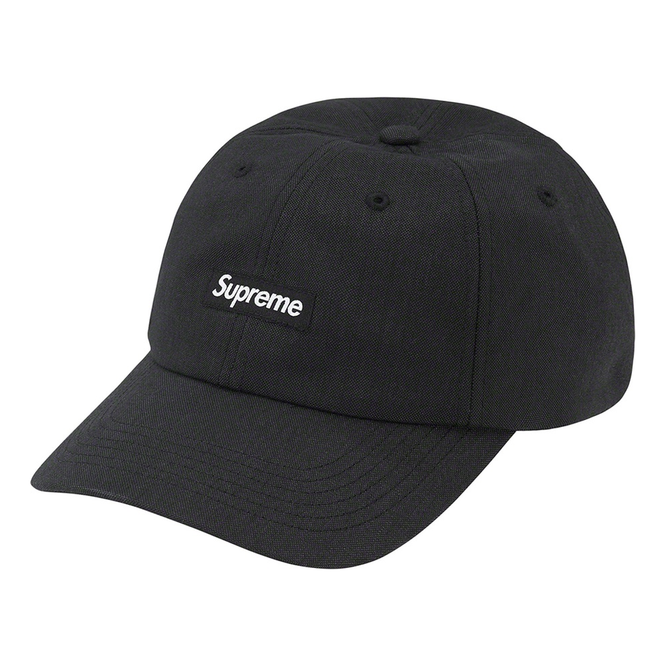 Supreme Brushed Cordura Small Box 6-Panel 'Black White Yellow' SUP-FW22-1010