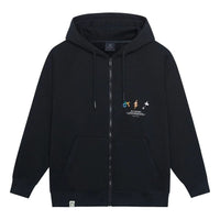 Li-Ning Lifestyle Fashion Letters Printed Jacket 'Black White' AWDSI35-1