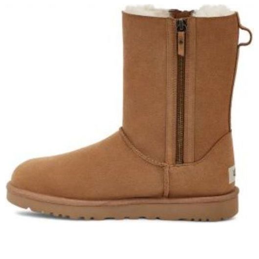 (WMNS) UGG Classic Short Zip 'Light Brown' 1153490-CHE