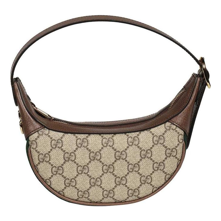 (WMNS) Gucci Ophidia Retro Logo Stripe Webbing Canvas  Shoulder Bag 'Ebony Brown' 658551-96IWG-8745