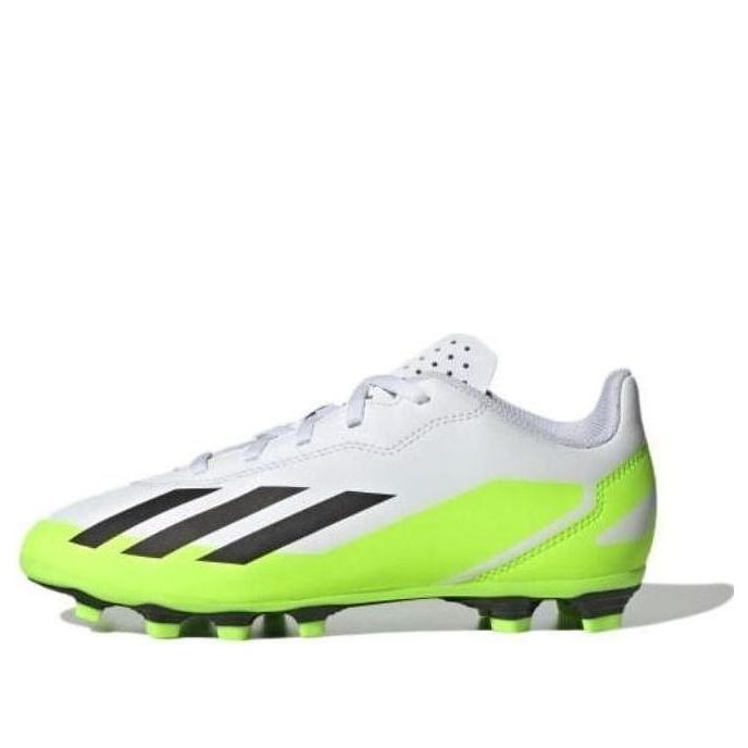 (GS) adidas X Crazyfast.4 FG 'White Black Lucid Lemon' IE1588