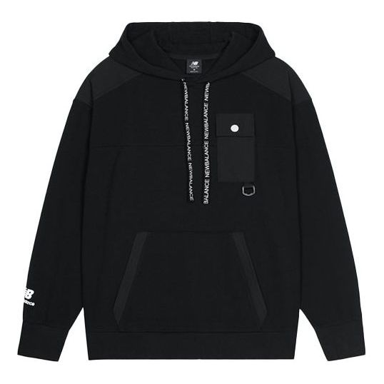 New Balance Men's New Balance Solid Color Casual Hooded Pullover Long Sleeves Black AMT13363-BK