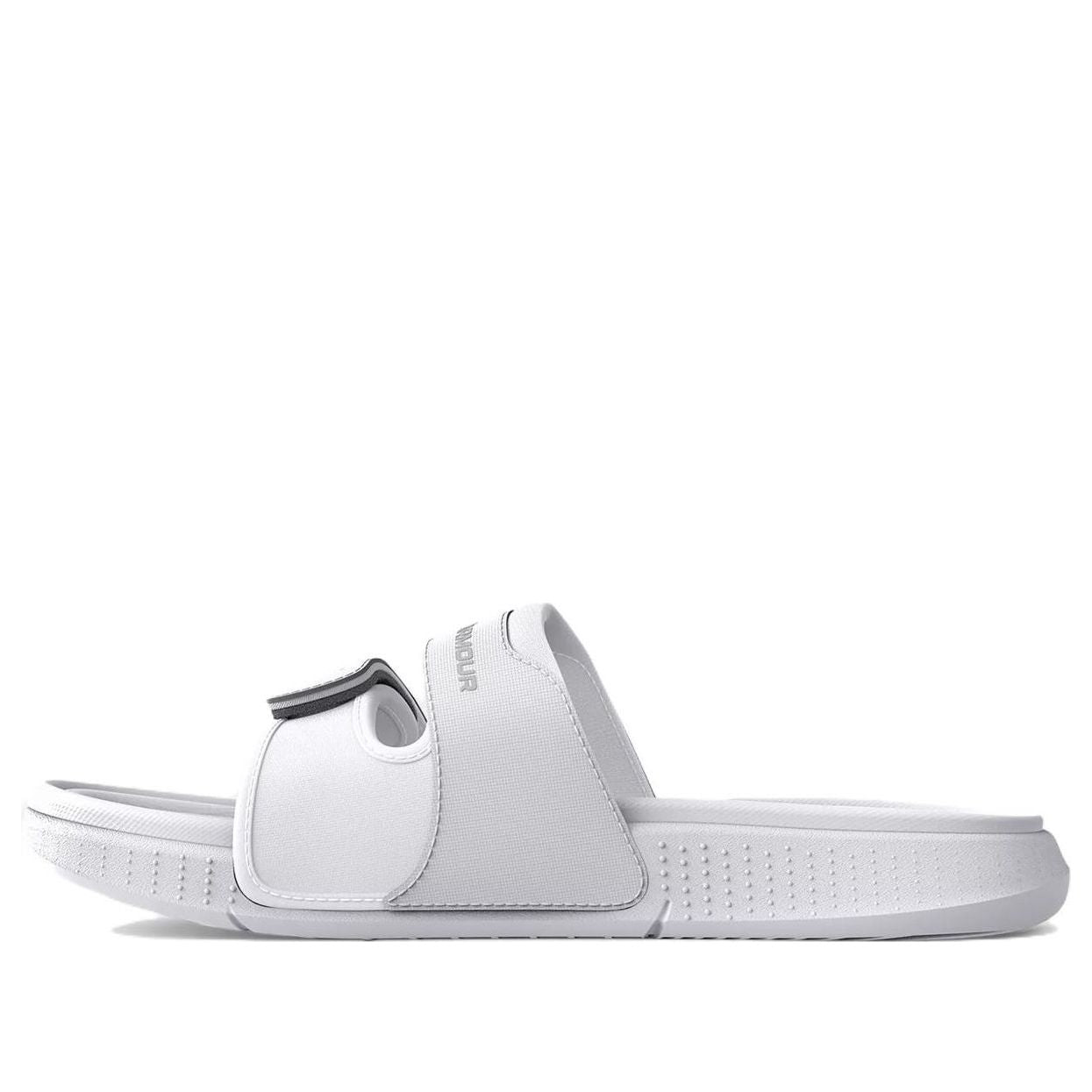 (WMNS) Under Armour Ansa Studio Slide 'White Halo Grey' 3025045-101