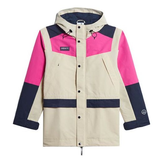 adidas originals Colorblock hooded track Jacket Creamy White GT1821