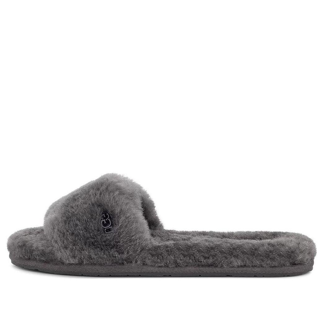 (WMNS) UGG Fluff Slide II 'Charcoal' 1129670-CHRC