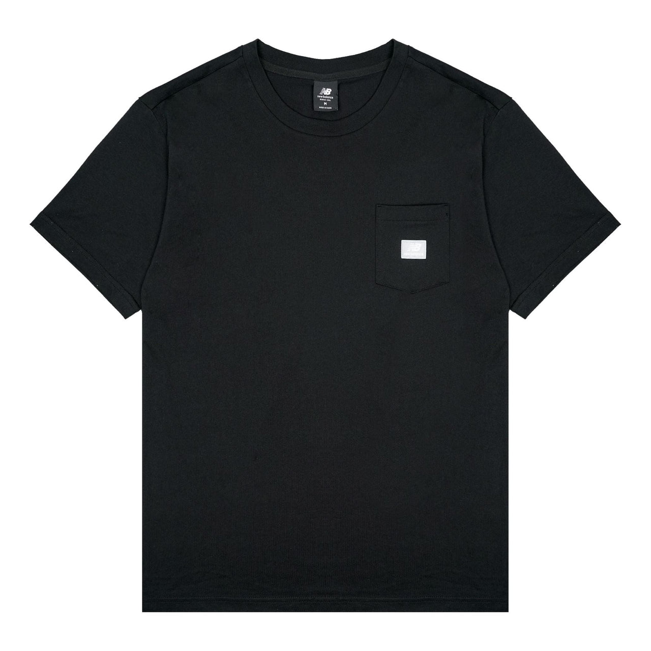 New Balance Men's New Balance Pocket Small Logo Round Neck Short Sleeve Black AMT01567-BK