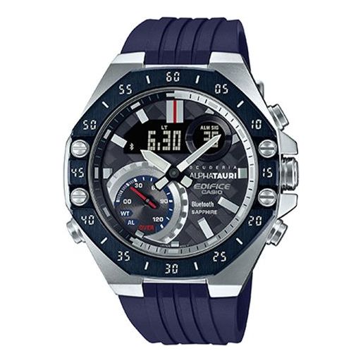 CASIO EDIFICE Limited Edition Solar Powered Sapphire Crystal Mens Blue Analog/Digital Combo ECB-10AT-1A
