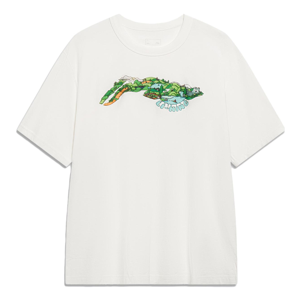 Li-Ning Cartoon Graphic T-shirt 'White' AHST175-1