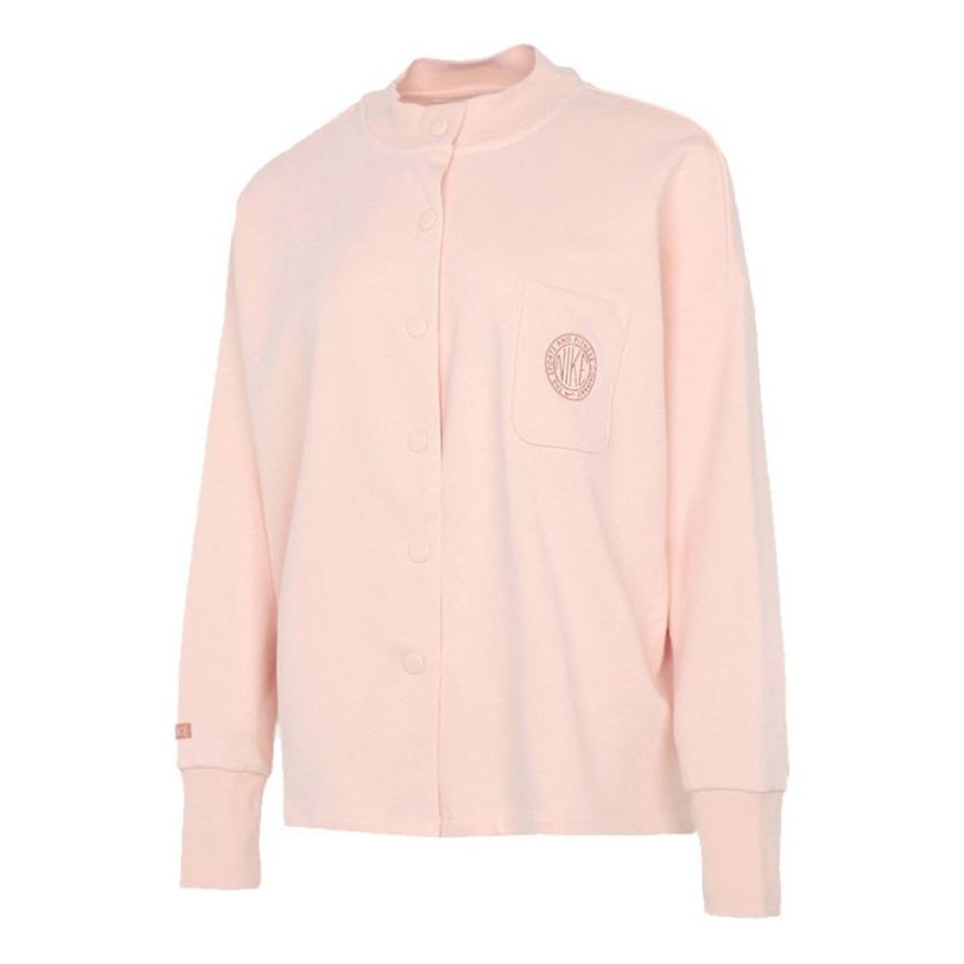 (WMNS) Nike Sportswear Femme Retro Loose Pocket Embroidered Sports Jacket Pink CZ8563-805