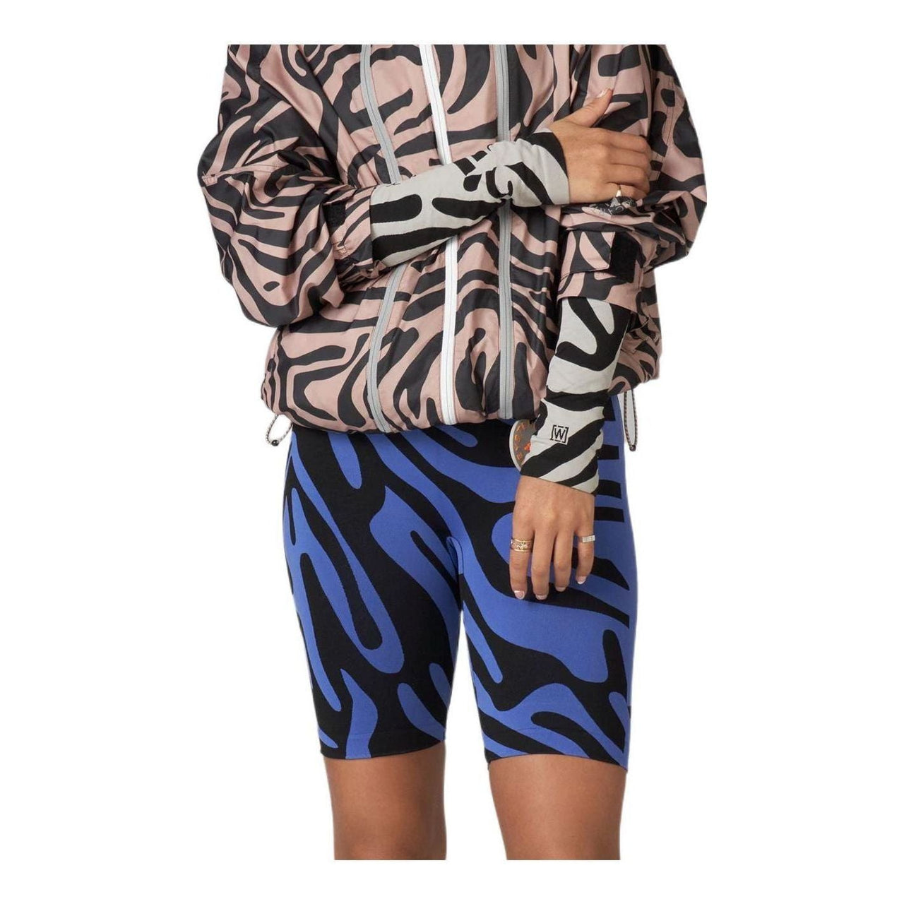 (WMNS) adidas by Stella McCartney Over-The-Knee Wolford Tights 'Blue Black' HF3068