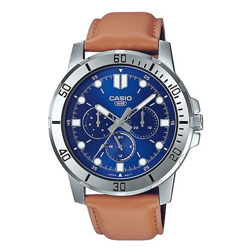 Men's CASIO DRESS Series Retro Business Casual Sports quartz Watch Business Mens Blue Analog MTP-VD300L-2E
